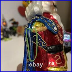 FLAW Radko King Nutcracker With Presents Glass Ornament 9