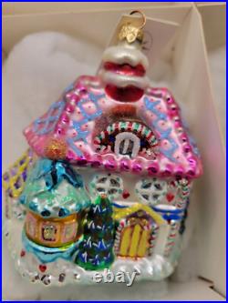 Family Ornament Candy Lane Corner Radko Set (3) Glass Rare Retired 99-HU-3 306