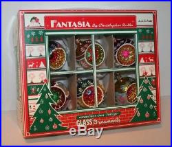 Fantasia by Christopher Radko Glass Christmas Ornaments Guilded Age Set of 6