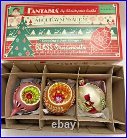 Fantasia by Christopher Radko-Grandma's Own Vintage-Set of 3-Select Edition-MIB