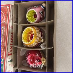 Fantasia by Christopher Radko-Grandma's Own Vintage-Set of 3-Select Edition-MIB