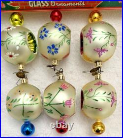 Fantasia by Christopher Radko-Grandma's Own Vintage-Set of 6-Le Petit Fleur-MIB