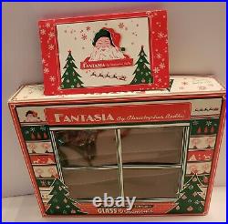Fantasia by Christopher Radko Mouth Blown Poland Teardrop 6 Christmas Ornaments