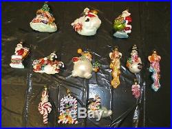 Great Lot Of 12 Christopher Radko Christmas Ornaments