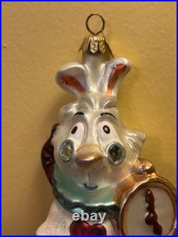 HTF Christopher Radko Disney Alice in Wonderland WHITE RABBIT Ornament 00-DIS-51