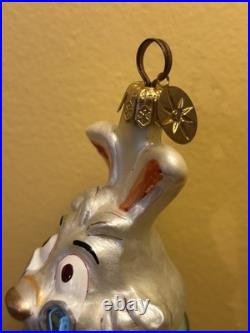 HTF Christopher Radko Disney Alice in Wonderland WHITE RABBIT Ornament 00-DIS-51