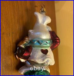HTF Christopher Radko Disney Alice in Wonderland WHITE RABBIT Ornament 00-DIS-51