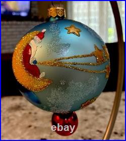 HTF VTG Christopher Radko REACH FOR A STAR Santa Ball Drop Ornament 96-209-0