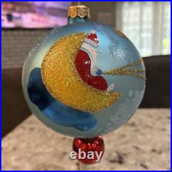 HTF VTG Christopher Radko REACH FOR A STAR Santa Ball Drop Ornament 96-209-0