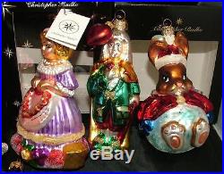 Huge Lot Of 13 Colorful Christopher Radko Christmas Ornaments In Boxes Nr