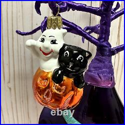 Halloween Holiday Celebrations Pumpkin Tree With Ornaments by Christopher Radko