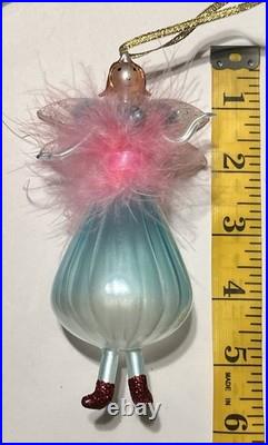 Handblown Christopher Radko Fairy Godmother Ballerina Christmas Ornament Italy