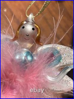 Handblown Christopher Radko Fairy Godmother Ballerina Christmas Ornament Italy Handblown Christopher Radko Fairy Godmother Ballerina Christmas Ornament Italy