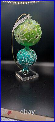 Heartfully Yours by Christopher Radko Jacobean Floral Teal LTD 68/1500