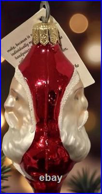 Highly Collectible & Valuable Vintage Christopher Radko Santa Pendant Ornament