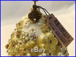 JAY STRONGWATER Glass Ornament Floral OVAL BLOSSOM EGG 5 EASTER New In Box