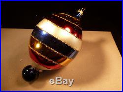 Large 7 Christopher Radko Teardrop Ball Drop Ornament Limited Edition