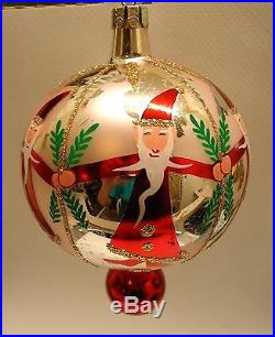 Large Vintage Christopher Radko Santa Claus Christmas Ornament