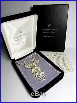 Limited Edition Christopher Radko Sterling Silver REGAL REINDEER Ornament / Pin