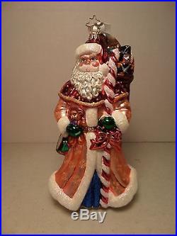 (Lot #215) 11 Christopher Radko Glass Ornament 25th Anniversary Santa Collection