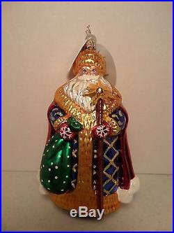 (Lot #215) 11 Christopher Radko Glass Ornament 25th Anniversary Santa Collection