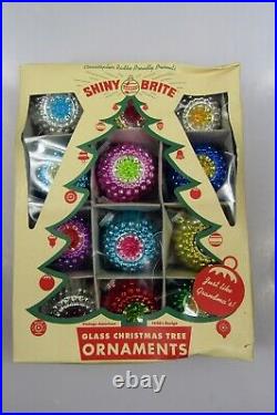 Lot Christopher Radko Shiny Brite Jumbo Ripples Bumpy Indent Christmas Ornaments