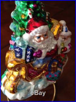 Lot Of 3 CHRISTOPHER RADKO CHRISTMAS Ornaments Santa Nutcracker & Christmas Tree