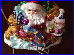 Lot Of 3 CHRISTOPHER RADKO CHRISTMAS Ornaments Santa Nutcracker & Christmas Tree