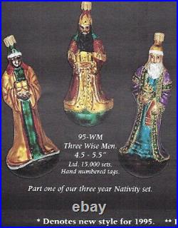 Lot Of 3 Radko THE NATIVITY Ornaments Wiseman LE #693 1995-WM NWT