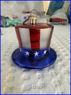 Lot Of 5 Christopher Radko Patriotic Holiday Ornaments Lot Of 5 Christopher Radko Patriotic Holiday Ornaments