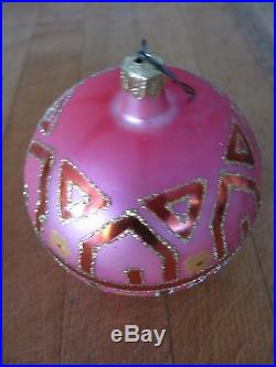 Lovely Christopher Radko TIFFANY Pink and glitter ornament