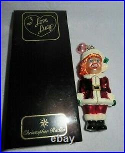Lucy Loves Christmas Christopher Radko I Love Lucy Blown Glass Ornament