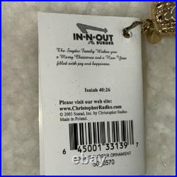 MINT RARE In-N-Out Burger Christopher Radko Christmas Ornament NIB 2003 MINT RARE In-N-Out Burger Christopher Radko Christmas Ornament NIB 2003