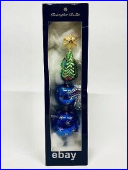 Marvelous Vintage Christoper Radko Heaven Tree Finial Blown Glass Tree Topper