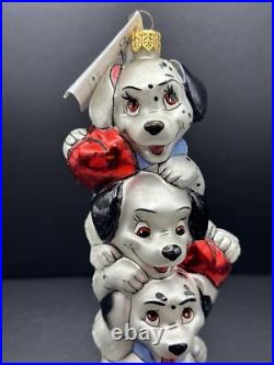 NEW'97 Disney Christopher Radko 101 DALMATIONS PUPPY POLE Ornament ORIGINAL BOX