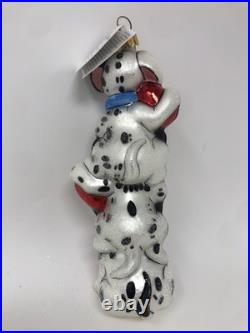 NEW'97 Disney Christopher Radko 101 DALMATIONS PUPPY POLE Ornament ORIGINAL BOX