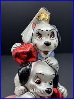 NEW'97 Disney Christopher Radko 101 DALMATIONS PUPPY POLE Ornament ORIGINAL BOX