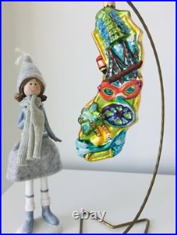 NEW Authentic Rare Christopher Radko CALIFORNIA State Shape Hand Made Ornament