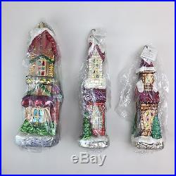 NEW Boxed Christopher Radko 1998 SUGAR HILL II Christmas Tree Holiday Ornaments