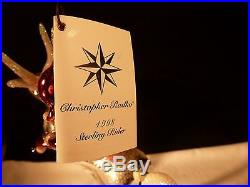 New Christopher Radko Large Christmas Ornament Sterling Rider Limted 1998 Italy