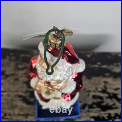 NEW Christopher Radko Snacktime Santa Glass Christmas Ornament with Tag 01-0096-0