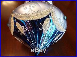 New Rare Large Christopher Radko Christmas Ornament Frosty Carousel Limited Edit