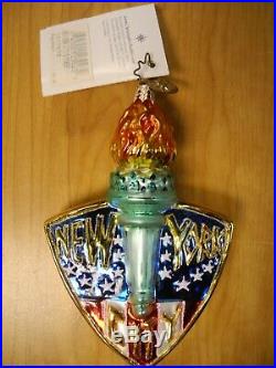 NEW with tag CHRISTOPHER RADKO NEW YORK CITY'S FINEST NYPD CHRISTMAS ORNAMENT