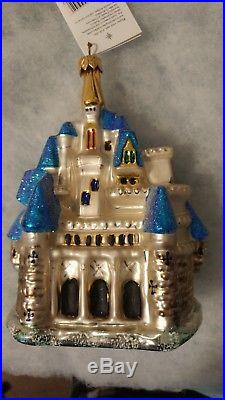 NIB Christopher Radko DISNEY Cinderella Castle Christmas Ornament w Tags 1998