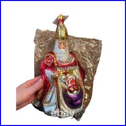 NIOB VTG Christopher Radko St Nicholas Saint Nicholas Christmas Ornament New