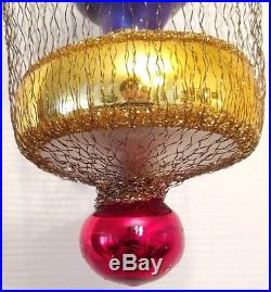 NWT 1993 Christopher Radko GILDED CAGE Ornament 93-406-0 Peacock Purple Gold