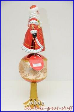 NWT CHRISTOPHER RADKO FESTIVE FELLOW Santa Claus Reflector $150 FINIAL 16