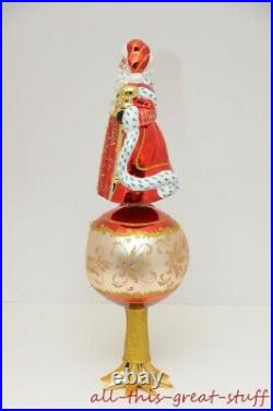 NWT CHRISTOPHER RADKO FESTIVE FELLOW Santa Claus Reflector $150 FINIAL 16