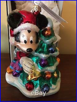 NWT Christopher Radko 1995 Disney Christmas Minnie Mouse Ornament Mickey's Tree