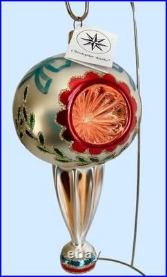 New Christopher Radko 8 Epiphany Triple Drop Reflector Christmas Ornament